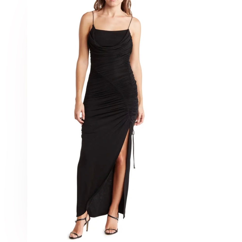 NWT 🌑 ALICE AND OLIVIA Lux Ruched Dress - Picture 3 of 12